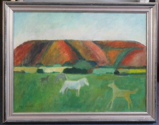 Janet Patterson (1941-) Ponies and Bing, 18 x 24in.